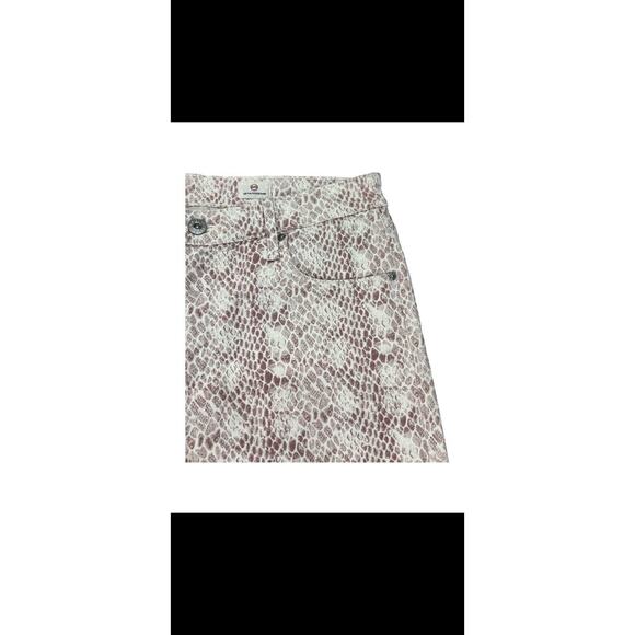 AG Adriano Goldschmied Prima Ankle Skinny Jeans Python Ivory Mauve NWT Size 31 - Picture 12 of 15